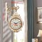 Double-Sided Wall Mounted Clock Accurate Pointer Clock Vintage Hanging Clock